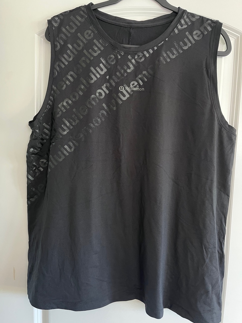 lululemon athletica Graphic Tank - Black - Logo-Print Sleeveless Training Tank